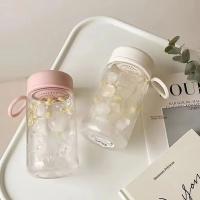 Taza de plástico transparente de 450ml, cuerda de elevación, botellas de agua y leche a prueba de fugas, botella de agua potable portátil a prueba de polvo, té de burbujas - details 13