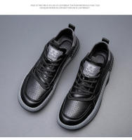 Zapatos de cuero para hombre, zapatos casuales huecos y transpirables de suela gruesa - details 27