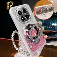 Funda con soporte para teléfono Magsafe con pulsera de cristal brillante para Xiaomi Redmi Note 14 Pro Plus 4G 5G - details 4