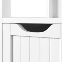 Armario de Baño Ajustable con Cajones Mueble de Piso de Baño Blanco con Puertas 80,5×30×86,5 cm - details 4