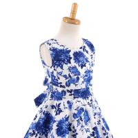 Vestido retro para niña, vestido vintage de princesa de verano sin mangas con lunares de algodón ligero y romántico floral de los años 50 para fiesta y boda Daliy - details 3