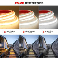 GAHADA Cinta LED COB Impermeable IP68 Alta Densidad 320LEDs/m Iluminación Flexible para Techo y Jardín al Aire Libre - details 1