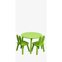 Juego de Mesa y Sillas para Niños Estilo Nórdico MDF Marrón Claro Blanco - details 12