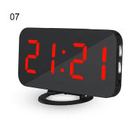 Despertador y base de carga 2 en 1, reloj Digital, puede cargar el teléfono, pantalla LED, espejo, Snooze - details 9