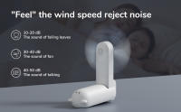 -ventilador portátil 3 en 1, miniventilador de refrigeración de mano, USB, 4800mAh, recarga, pequeño, de bolsillo, con función de linterna - details 15