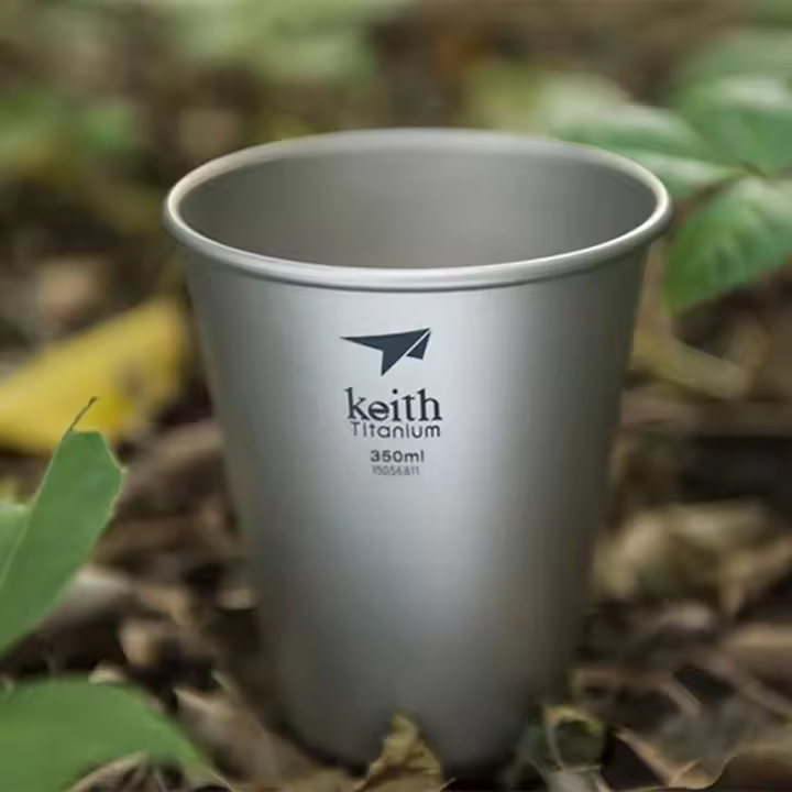 Vaso de cerveza de titanio para acampar, villa VIE al aire libre, beber con amigos y reuniones, TI 9001350 ml - 1