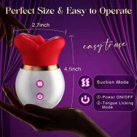 Vibrador de Lengua Suave Estimulador de Nipo y Punto G para Mujeres 10 Modos - details 5