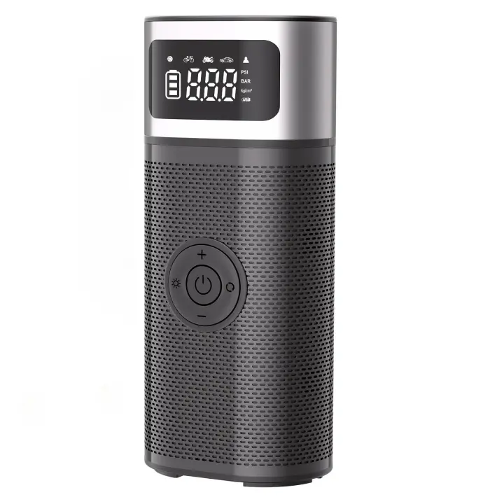 Inflador Ruedas Coche 5200mAh, Compresor Aire Portatil 150PSI,con LCD Digital y LED,Apto para Coches,Motos,Bicicletas y Pelotas - 1