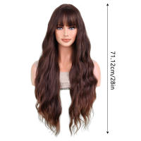 Pelucas largas y rizadas para mujer, pelo completo de aspecto Natural, transpirable, para fiestas temáticas, bodas, citas y fiestas - details 3