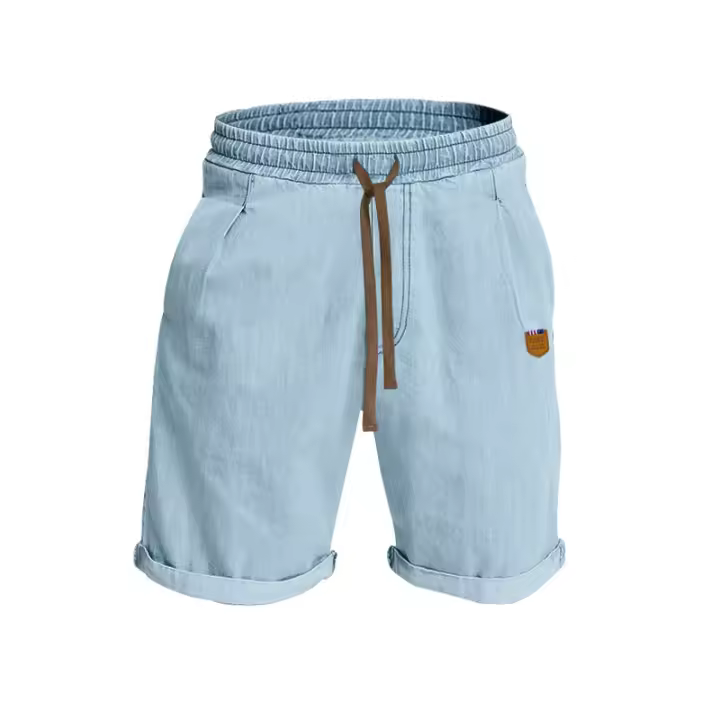 Pantalones cortos casuales de algodón para hombre, pantalones deportivos estampados de moda, verano - 1