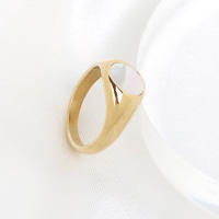 "Anillo Mujer Nácar Natural y Acero Titanio |   Joyería Hipoalergénica Vintage |   No Ennegrece ni Oxida |   Estilo Boho Elegante |   Regalo Perfecto para Ella – Envío Rápido Miravia" - details 8