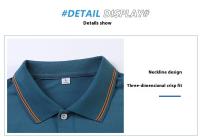 Verano de negocios simple ocio polo transpirable de los hombres de manga corta tops - details 4