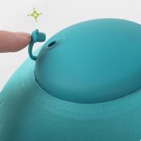 Almohada de viaje inflable en forma de U, prensa de mano suave para inflar la almohada, almohadilla portátil para reposacabezas para ahorrar espacio, turista - details 5