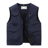 Nuevo Chaleco Funcional para Hombre Corte Holgado, Talla Grande, Ropa de Trabajo Fina, Fotos con Múltiples Bolsillos, Pesca, Chaleco al Aire Libre - details 4