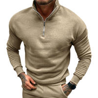Chaqueta de color liso con cuello alto y media manga larga, para hombre - details 38