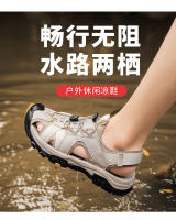Primera capa de piel de cerdo sandalias de los hombres de verano de ocio al aire libre montañismo sandalias de playa bolsa cabeza sandalias - details 5
