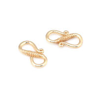 Cierre de latón color oro de 18K en forma de S y M para pulseras y collares, suministros para la fabricación de joyería, accesorios para bricolaje. - details 2