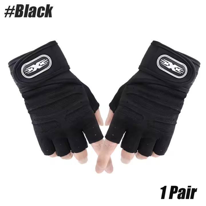 Guantes de entrenamiento para hombre y mujer, envolturas de muñeca, levantamiento de muñeca, para Fitness, entrenamiento, protección completa de La Palma, 1 par - 1