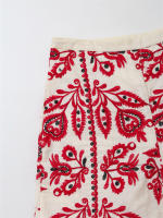 2025 primavera y verano nuevo estilo europeo y americano de las mujeres de la moda de la calle casual versátil pantalones cortos bordados de cintura alta 273 - details 4