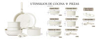 Sartenes Carote Cocina Juego de 9 piezas Antiadherentes con Mango Extraíble Apto para Cocinas de Inducción y Gas Compatible con Todo Tipo de Estufas Material de Granito - details 8