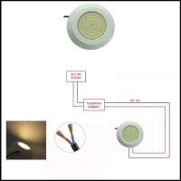 Foco para piscina ultrafino, luz LED RGB, 12W, CC 12V, relleno de resina, IP 68, resistente al agua, 108 LED, frío, azul, cálido - details 4