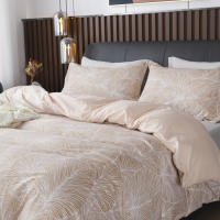 Juego de Ropa de Cama Moderno de Hojas Tropicales Funda Edredon de Poliéster Suave Transpirable - details 0