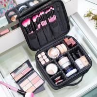 Nueva Bolsa De Maquillaje Para Mujer Viaje Impermeable De Tela Oxford Organizador De Cosméticos Con Cerradura De Cremallera Estilo Casual - details 2