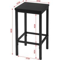 Conjunto de Mesa de Bar y 2 Sillas Estructura de Metal Tamaño 100x40x100 cm - details 14
