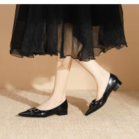Nueva hebilla de cinturón, boca poco profunda, zapatos individuales de suela plana, zapatos individuales casuales - details 8