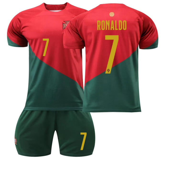 Traje de Fútbol para Casa de Copa del Mundo Portugal No. 7 Ronaldo, No. 8 B Fee, No. 23 Felix