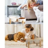Comedero Perro Elevado Comedero Perros - Comedero y Bebedero Perro Ceramica - Cuenco Perro Doble con Soporte de Bambú - Platos Perros - Bol Comida y Agua para Perros Pequeños y Medianos - 2 x 850 ml - details 3