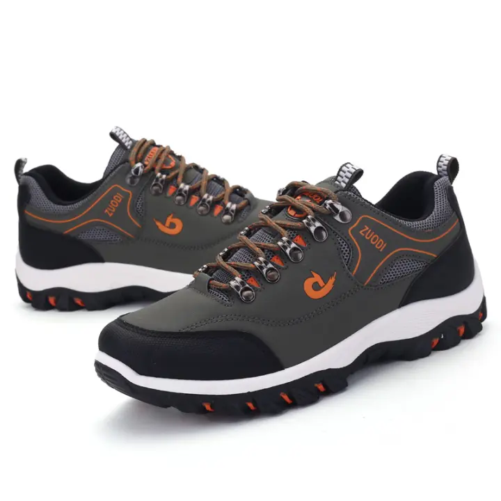 Zapatos de senderismo para hombre, zapatillas de deporte resistentes al deslizamiento, botas de montaña con cordones, talla grande 39-48 - 1