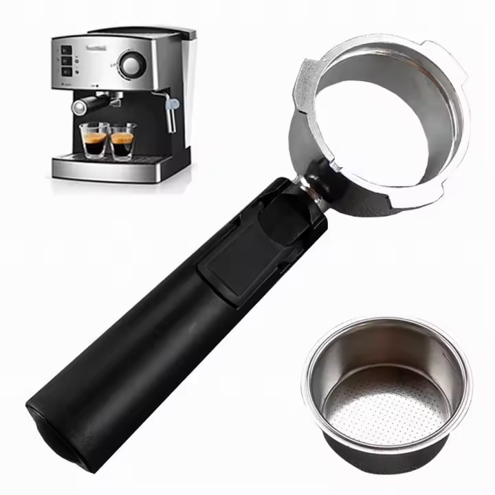 Café Portafilter sin fondo de  51mm Nuevo Filtro de acero inoxidable para máquina de café Accesorios de herramienta de espresso - 1