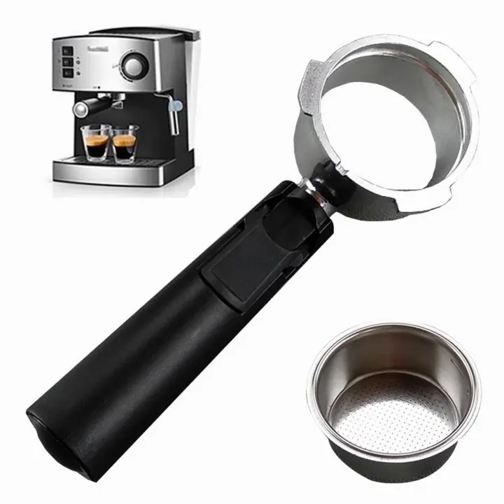 Café Portafilter sin fondo de  51mm Nuevo Filtro de acero inoxidable para máquina de café Accesorios de herramienta de espresso - 1