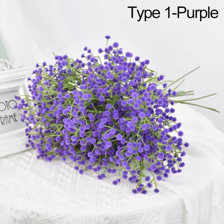 Plantas artificiales de Gypsophila para decoración del hogar, adornos florales realistas para aliento de bebé, bricolaje, 108 cabezas - 1