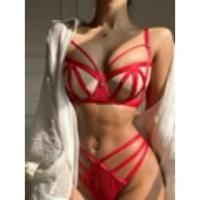Nueva ropa interior de 4 colores para mujer, Bralette ultrafino sin aros francés, copa triangular de encaje Sexy, conjunto de sujetador de realce, sujetador y bragas de algodón - details 3