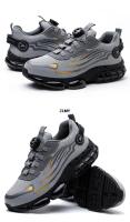 Zapatos de seguridad con botón giratorio para hombre, zapatillas con punta de acero, botas de seguridad para el trabajo a prueba de perforaciones, zapatos deportivos de trabajo con cojín de aire, botas antigolpes - details 13