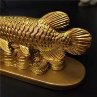 Estatuas de peces y animales dorados, figuritas, adornos de la suerte, decoración del hogar, estatua de Buda Feng Shui chino, escultura, artesanías de resina, regalos - details 9