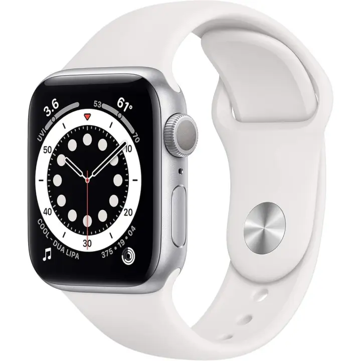 Apple Watch Series 6 (GPS, 40 mm) - Caja de aluminio plateada con correa deportiva blanca (renovada) - 1