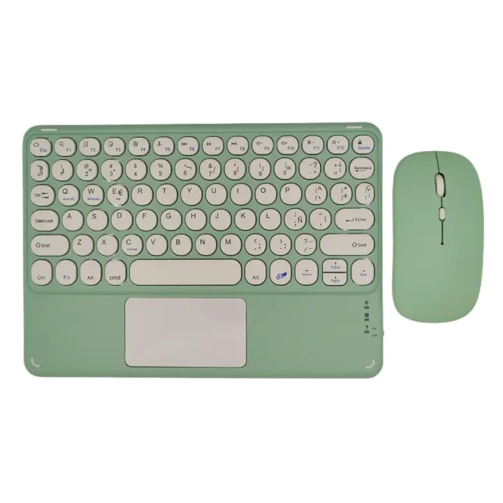 Teclado y ratón inalámbricos para iPad, conjunto combinado con Bluetooth, español, para Android, IOS, Windows y Tablet, 9. ª generación - 1