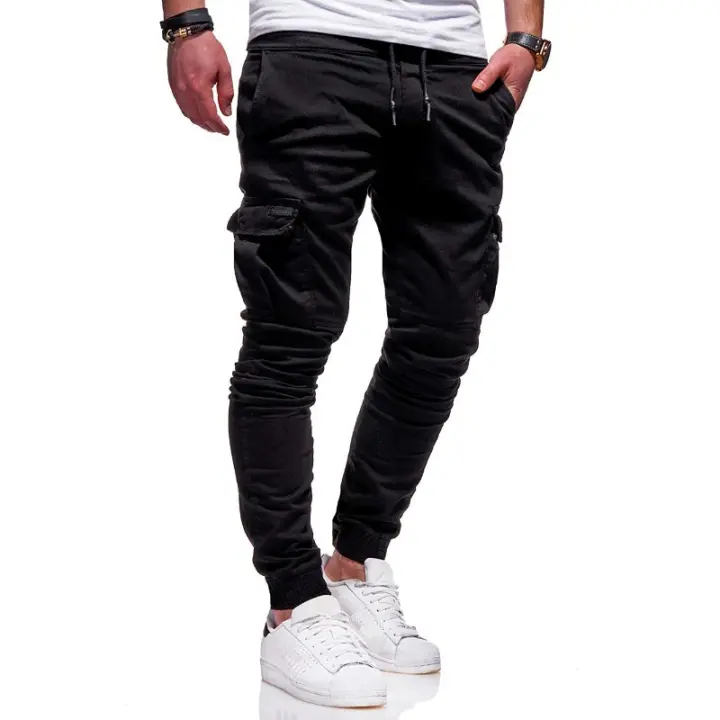 2025 pantalones largos deportivos informales con cordón elástico tridimensional, cansados, holgados, para correr, Otoño e Invierno - 1