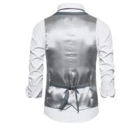 Chaleco de traje azul, chaqueta chalecos sin mangas de negocios para hombre, talla asiática S-6XL, chaleco para fiesta de boda, rojo, morado, negro y gris - details 11