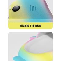 Arco iris cambio gradual niños tiburón zapatillas geniales lindo de dibujos animados antideslizante sandalias de bebé - details 12