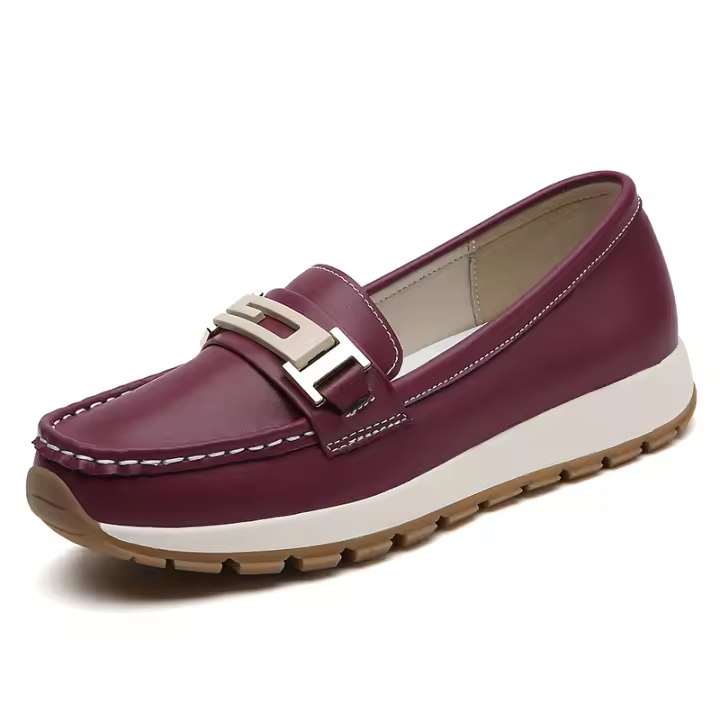 Zapatos casuales de negocios para mujer Mocasines cómodos y ligeros Zapatos planos de trabajo sin cordones - 1