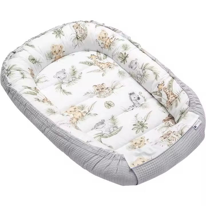 Nido de Bebé de Algodón 100% Protector de Cuna de Viaje Seguro 100x60x15cm - 1