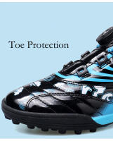 Zapatos de fútbol de marca para niños, zapatillas de fútbol antideslizantes para entrenamiento de campo de césped, tenis de fútbol, zapatillas de fútbol a la moda para niños - details 7