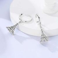 Pendientes coloridos de plata de circonio, cruz, calavera, torre de hierro, pluma estilográfica, taza de café, estrellas, regalos de mujer, joyería de boda - details 8