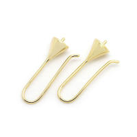 Latón color oro de 18 quilates, compatible con cuentas de medio agujero con ganchos de medio pasador para pendientes, joyería de alta calidad, accesorios para manualidades. - details 85