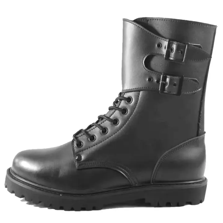Botas de piel, malla única transpirable, tubo medio, altura hasta el tobillo, correa de invierno, goma - 1