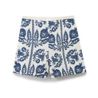 2025 primavera y verano nuevo estilo europeo y americano de las mujeres de la moda de la calle casual versátil pantalones cortos bordados de cintura alta 273 - details 5